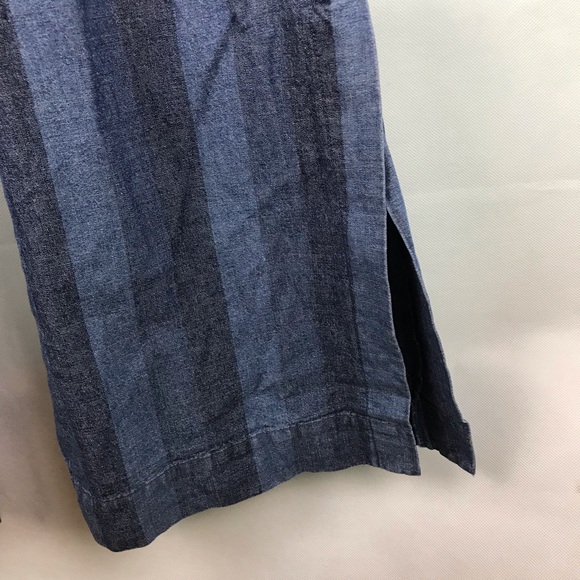 🆕 Macy's Striped Wide leg side slit jeans - Picture 5 of 8